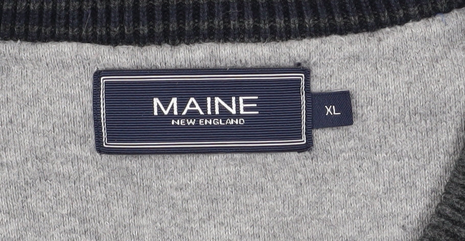 Mens UK Size XL Maine New England Grey Pullover Jumper