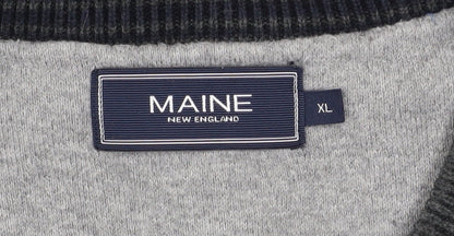 Mens UK Size XL Maine New England Grey Pullover Jumper