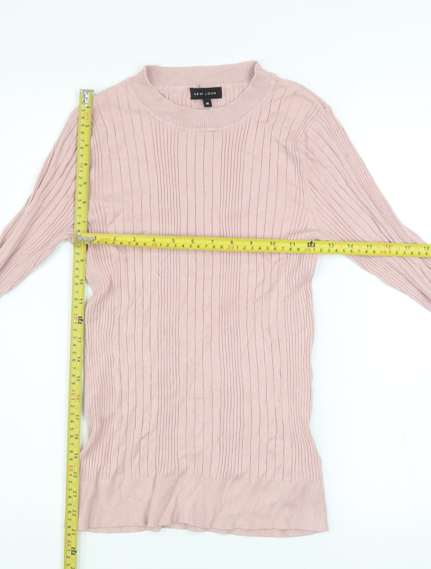 Womens UK Size 14 New Look Pink Pullover Jumper