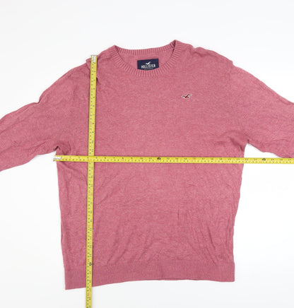 Mens UK Size XL Hollister Pink Pullover Jumper