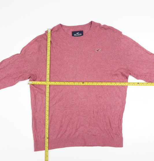Mens UK Size XL Hollister Pink Pullover Jumper
