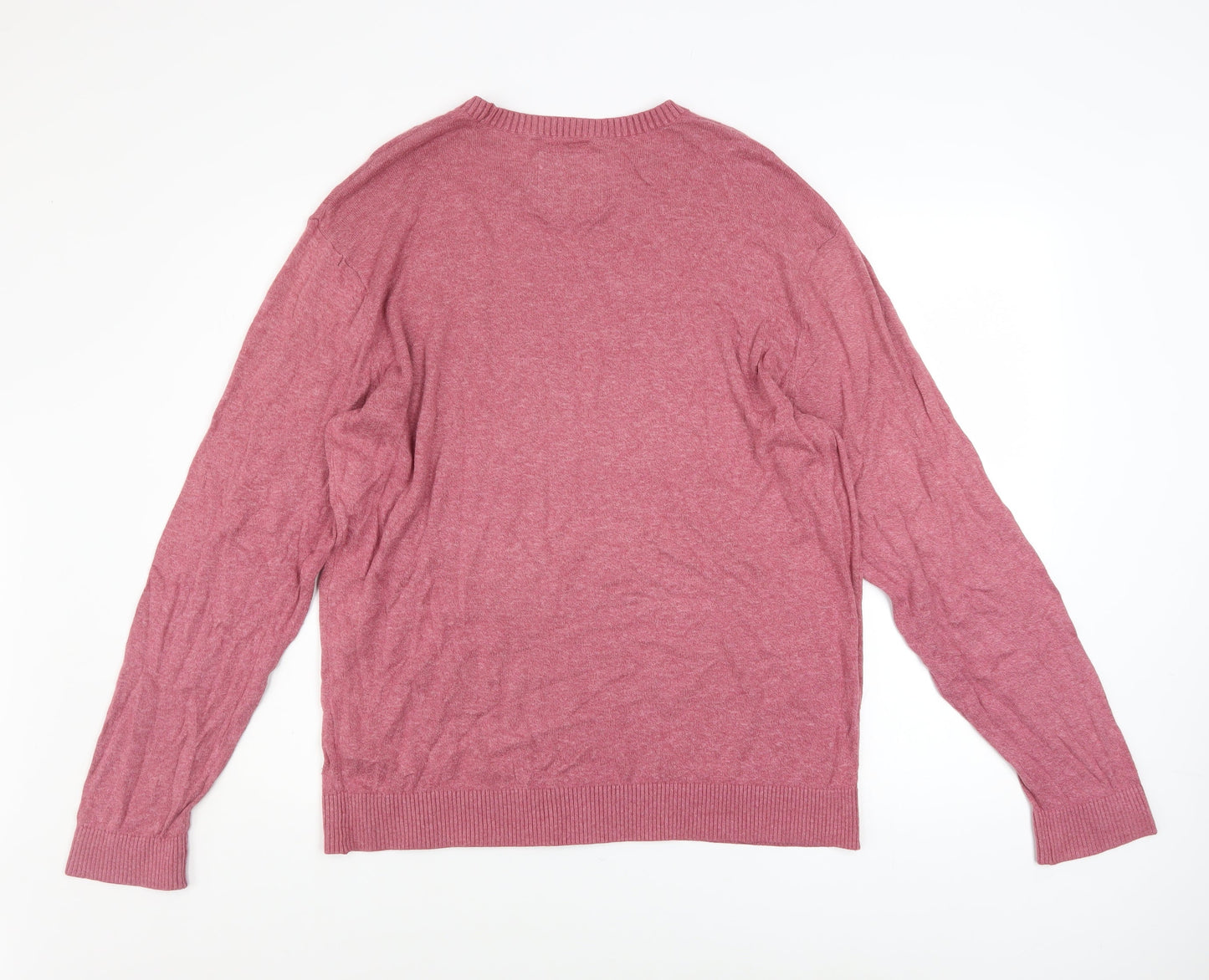 Mens UK Size XL Hollister Pink Pullover Jumper