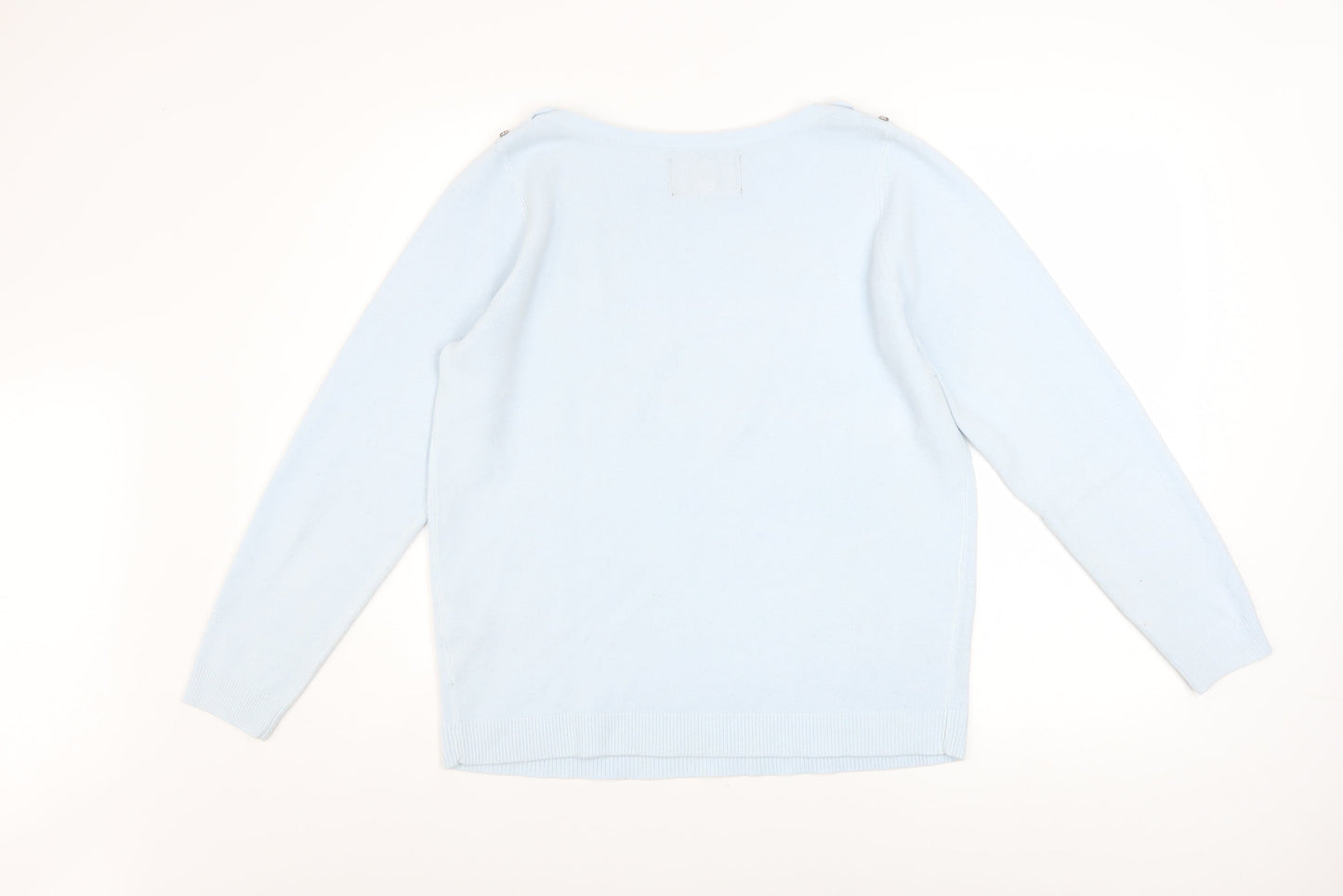 Womens UK Size 14 Maine New England Blue Pullover Jumper