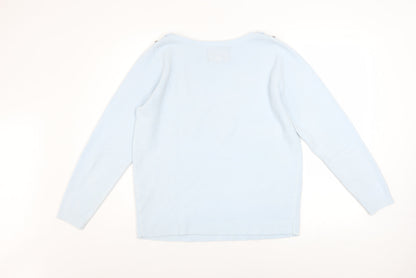 Womens UK Size 14 Maine New England Blue Pullover Jumper