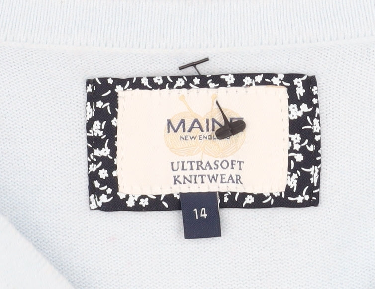 Womens UK Size 14 Maine New England Blue Pullover Jumper