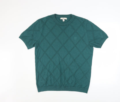 Mens UK Size L River Island Green  T-Shirt