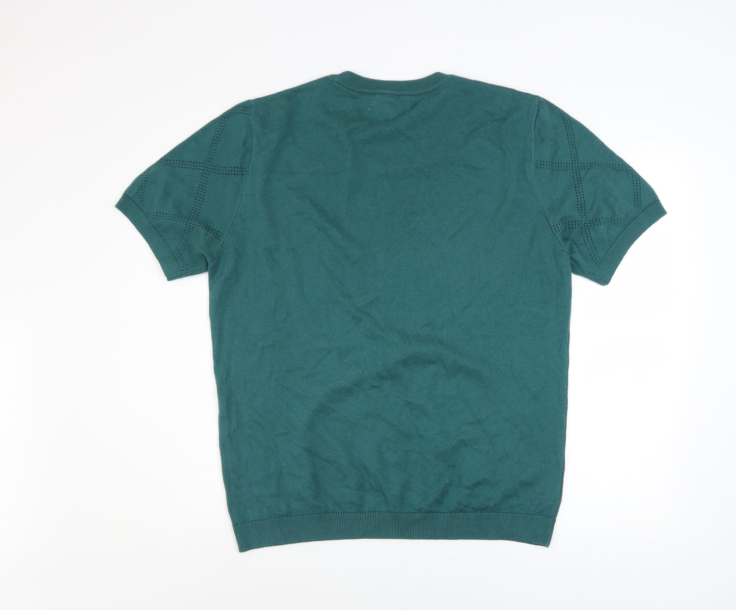 Mens UK Size L River Island Green  T-Shirt