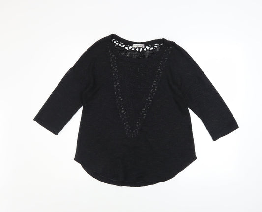 Womens UK Size M Ginger G Black Pullover Jumper