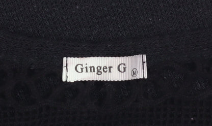 Womens UK Size M Ginger G Black Pullover Jumper