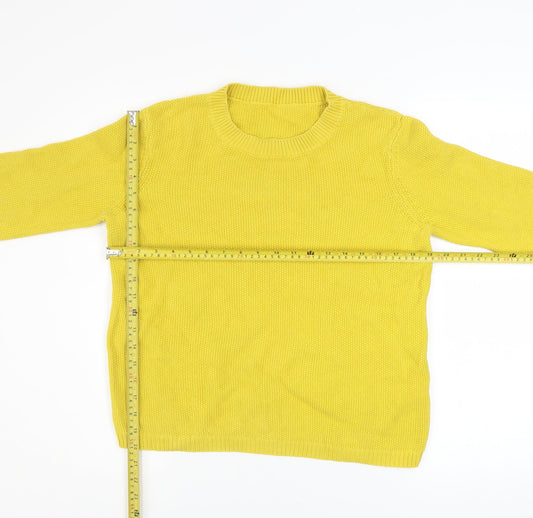 Womens UK Size M Hobbs Yellow Pullover Jumper