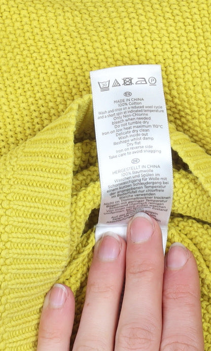 Womens UK Size M Hobbs Yellow Pullover Jumper