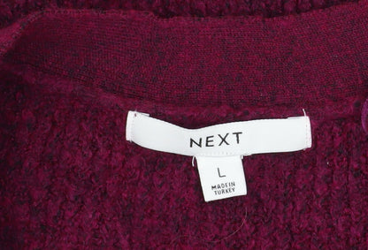 Womens UK Size L NEXT Red Henley Jumper