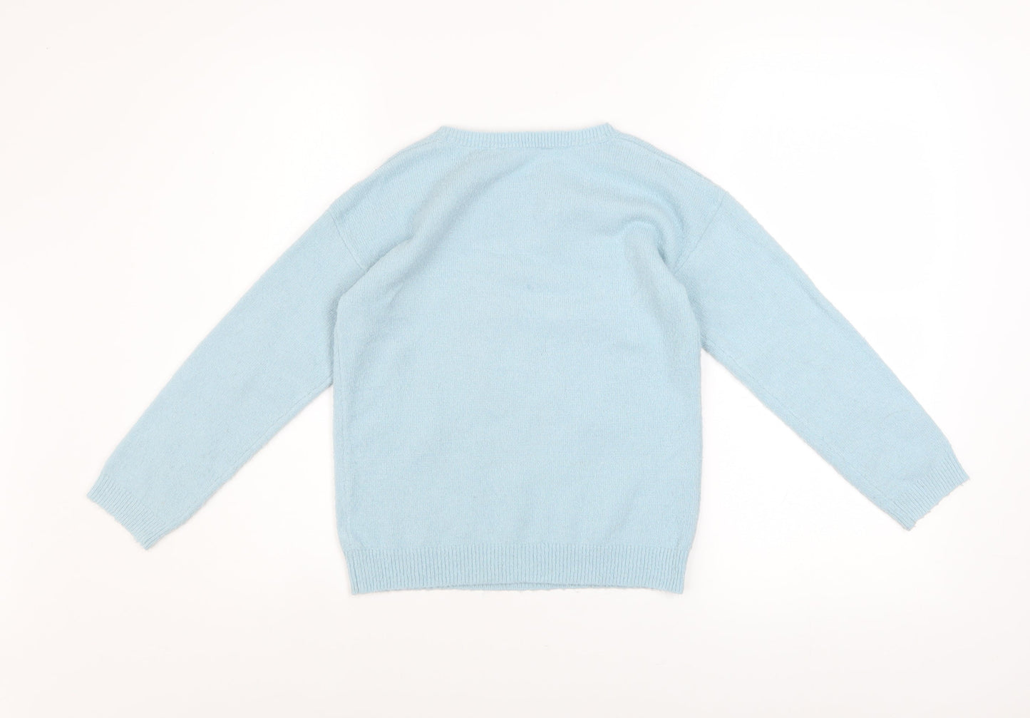 Girls UK Size 7 Years John Lewis & Partners Blue Pullover Jumper