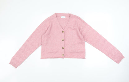 Girls UK Size 14-15 Years Primark Pink Cardigan Jumper