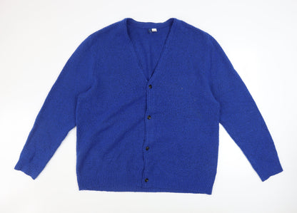 Mens UK Size XL H&M Blue Cardigan Jumper
