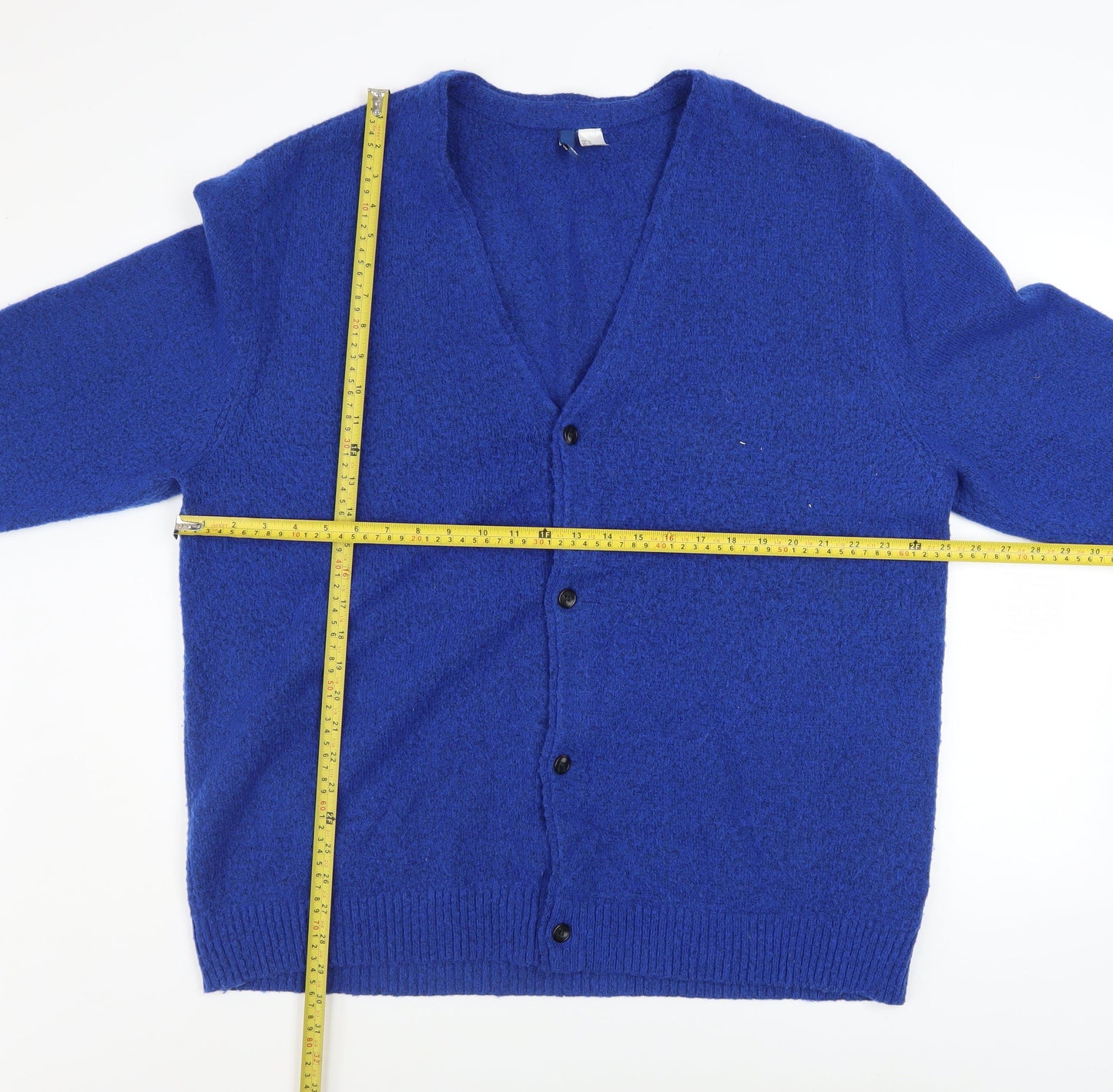 Mens UK Size XL H&M Blue Cardigan Jumper