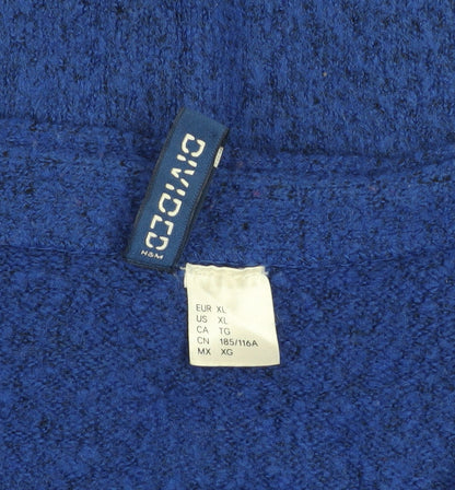 Mens UK Size XL H&M Blue Cardigan Jumper