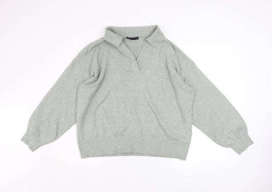 Womens UK Size L Marks and Spencer Grey Pullover Jumper