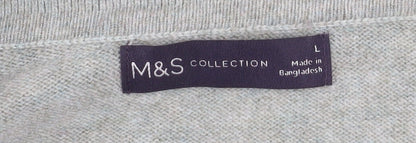 Womens UK Size L Marks and Spencer Grey Pullover Jumper