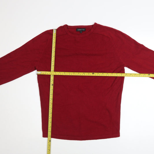 Mens UK Size S Red Herring Red Pullover Jumper
