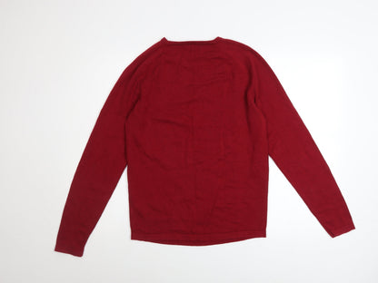 Mens UK Size S Red Herring Red Pullover Jumper