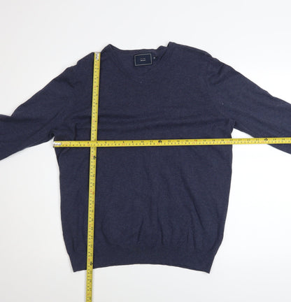 Mens UK Size M John Lewis Blue Pullover Jumper