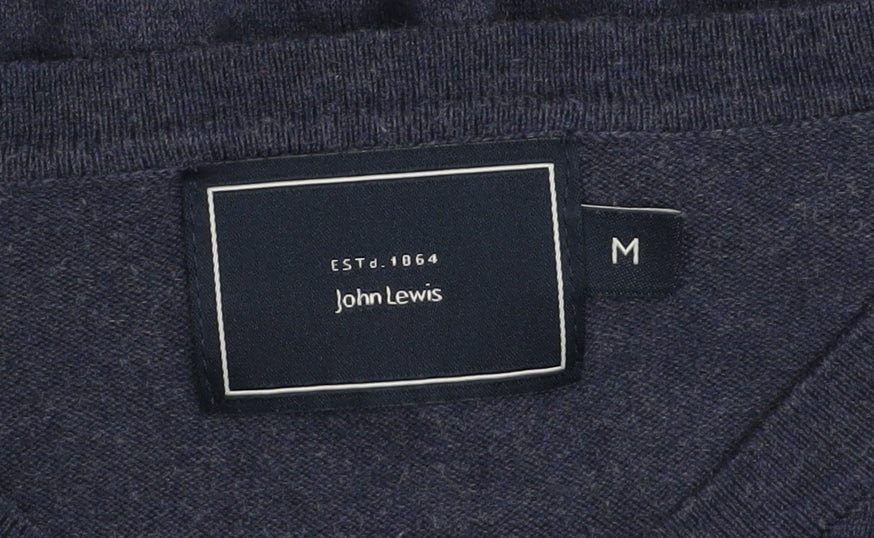 Mens UK Size M John Lewis Blue Pullover Jumper