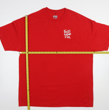 Mens UK Size XL Focus Red  T-Shirt