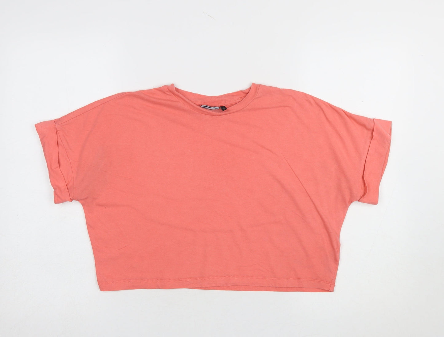 Womens UK Size 8 ASOS Design Pink Cropped T-Shirt