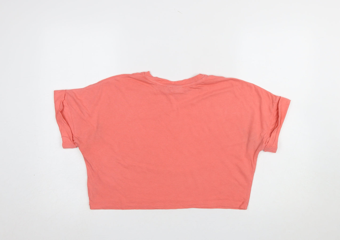 Womens UK Size 8 ASOS Design Pink Cropped T-Shirt