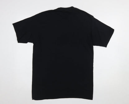 Mens UK Size M Port & Company Black  T-Shirt