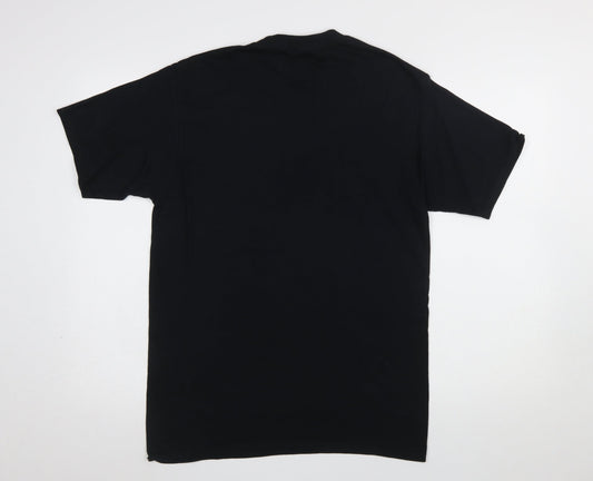Mens UK Size M Port & Company Black  T-Shirt