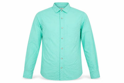 Superdry Men's Green Long Sleeve Button-Up Cotton Shirt Size S