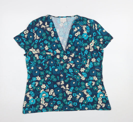 Womens UK Size 18 EAST Blue Tunic Blouse