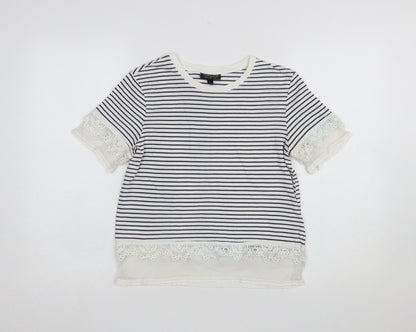 Womens UK Size 6 Topshop Blue Basic T-Shirt