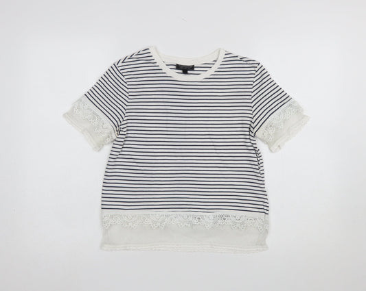 Womens UK Size 6 Topshop Blue Basic T-Shirt