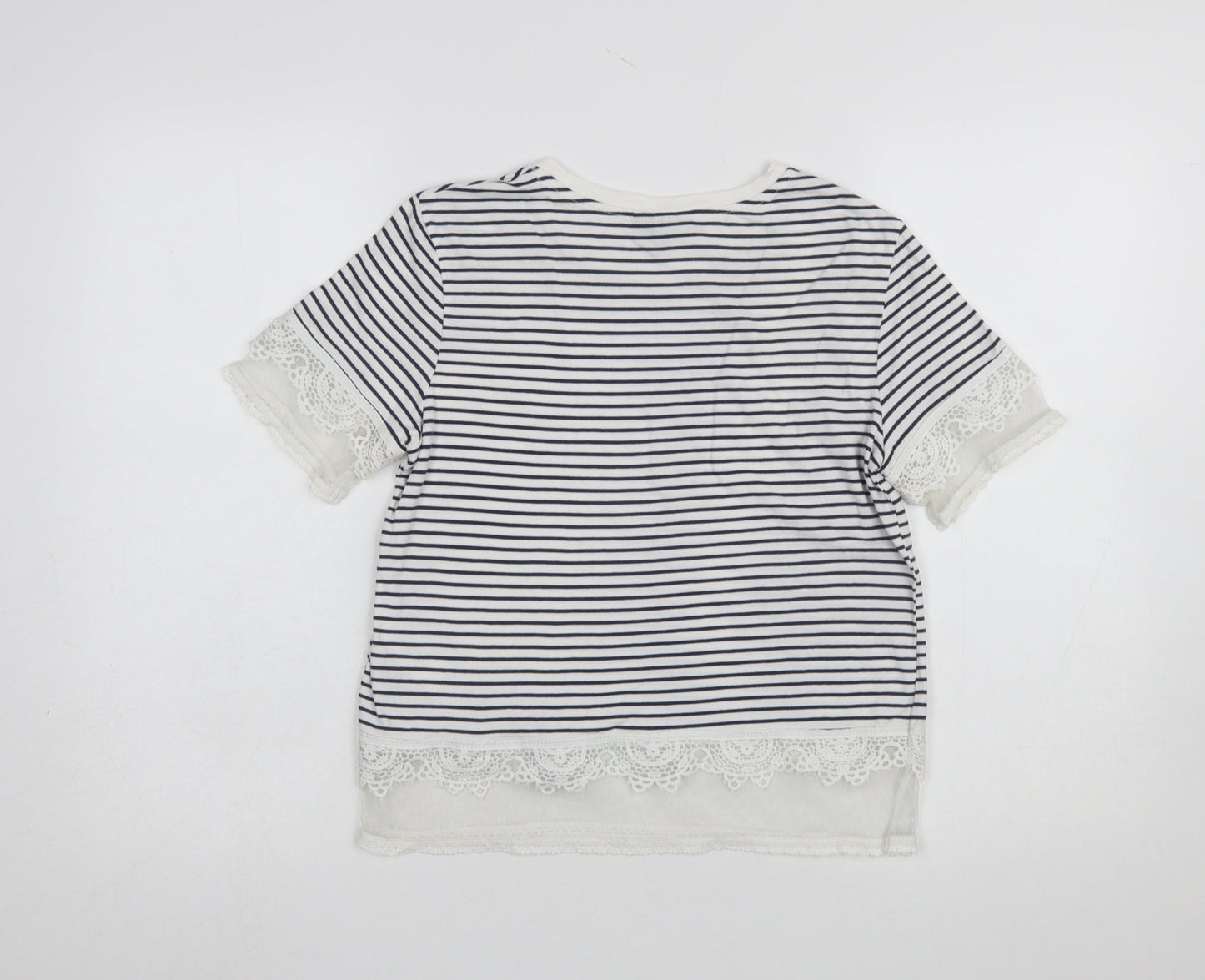 Womens UK Size 6 Topshop Blue Basic T-Shirt