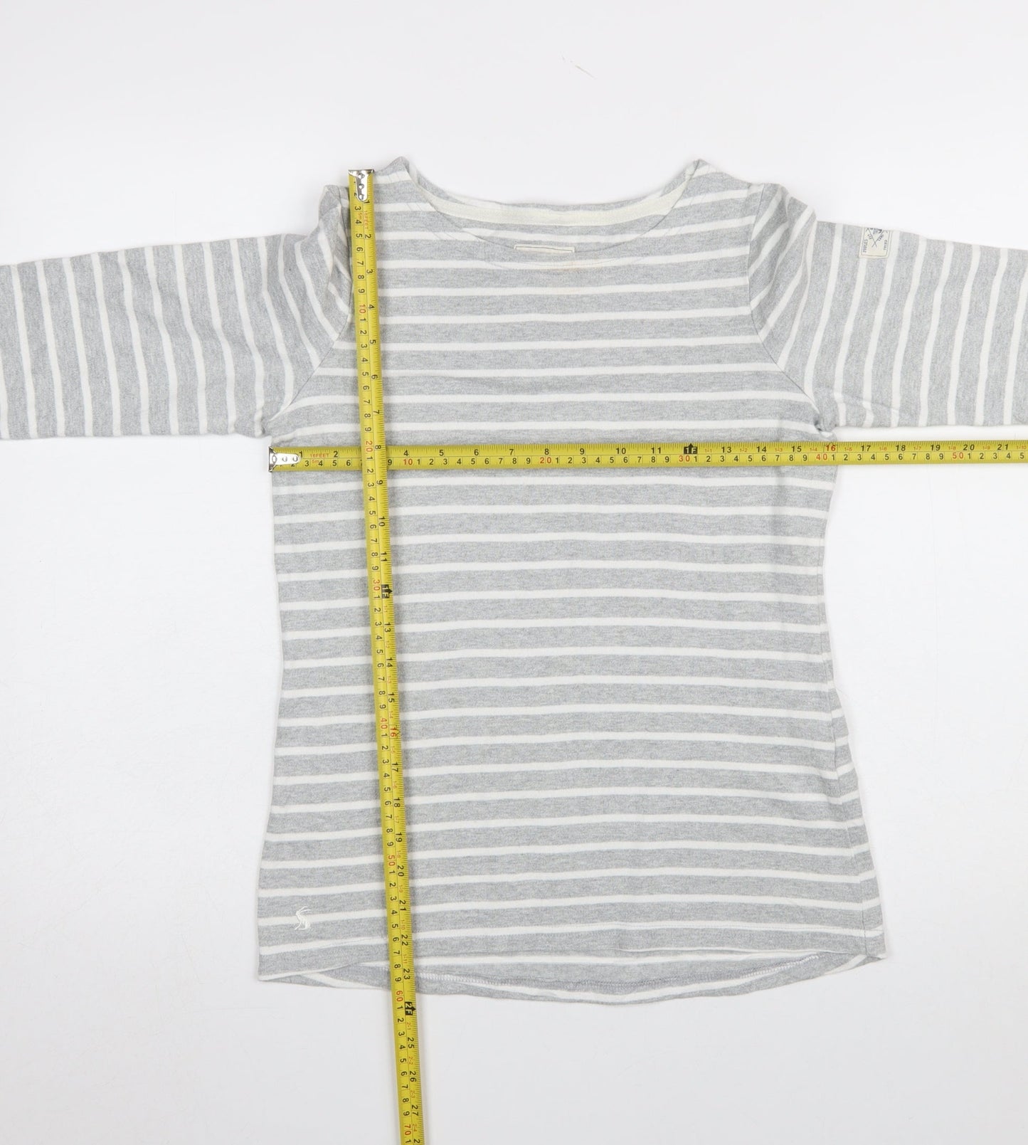 Womens UK Size 6 Joules Grey Basic T-Shirt