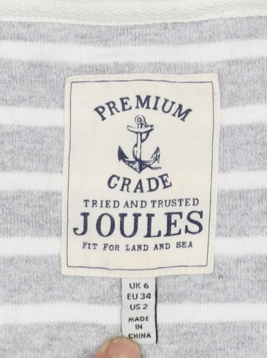 Womens UK Size 6 Joules Grey Basic T-Shirt