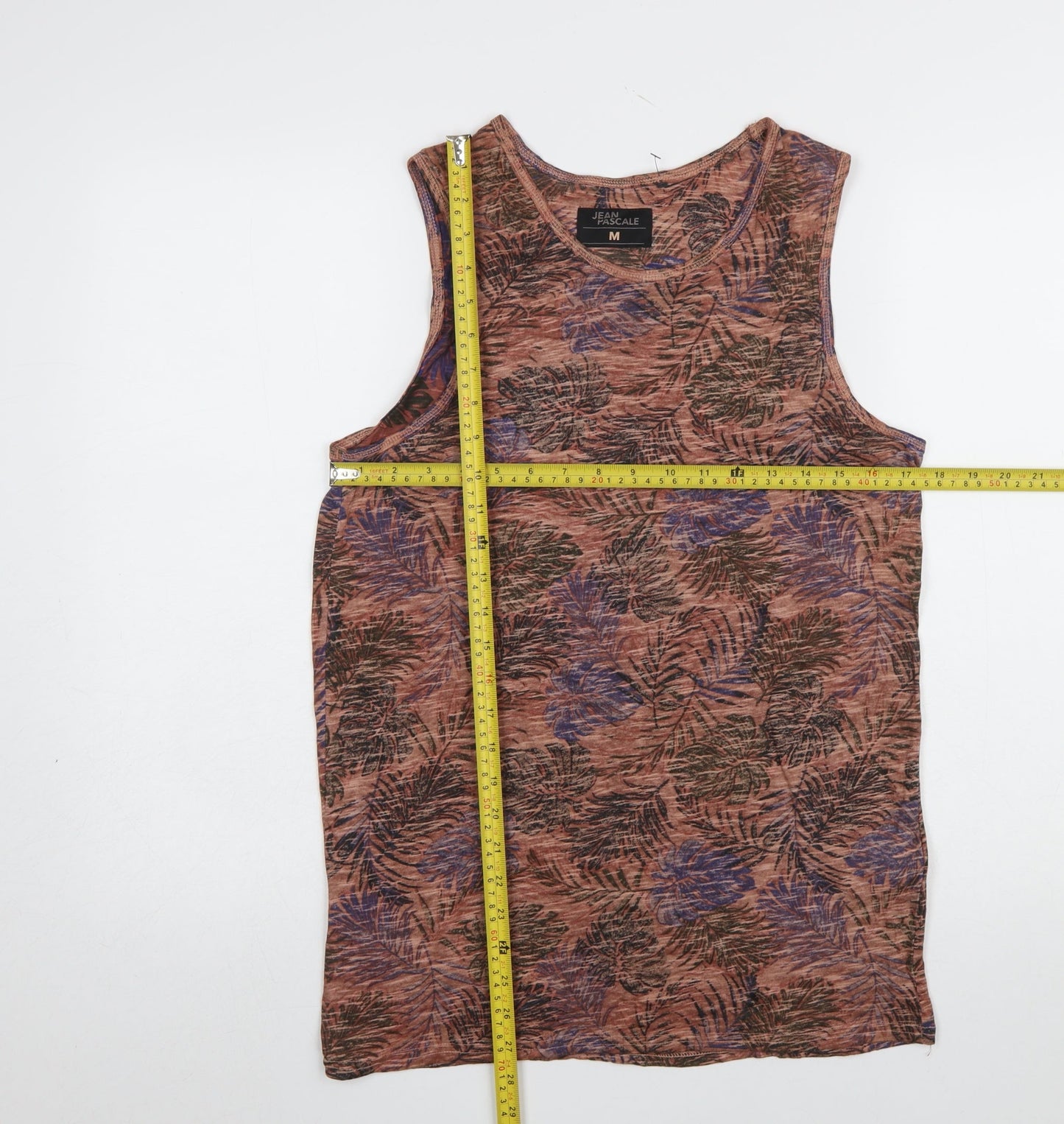 Womens UK Size M Jean Pascale Multicoloured Basic Tank