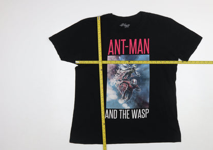 Mens UK Size XL Marvel Black  T-Shirt