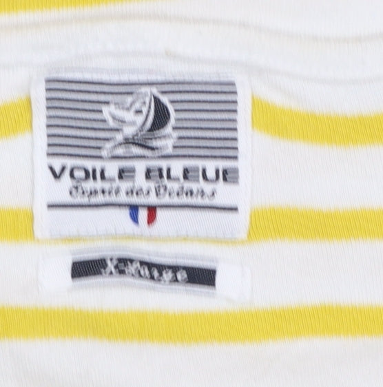 Womens UK Size M Voile Bleue Yellow Basic T-Shirt