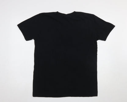 Mens UK Size L Gildan Black  T-Shirt