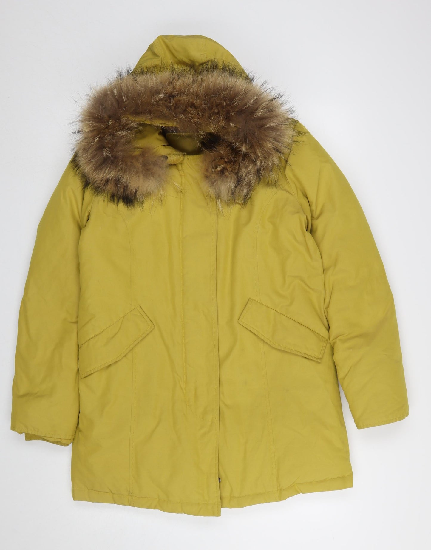 Womens UK Size M Gabor Active Wear Yellow Parka Coat