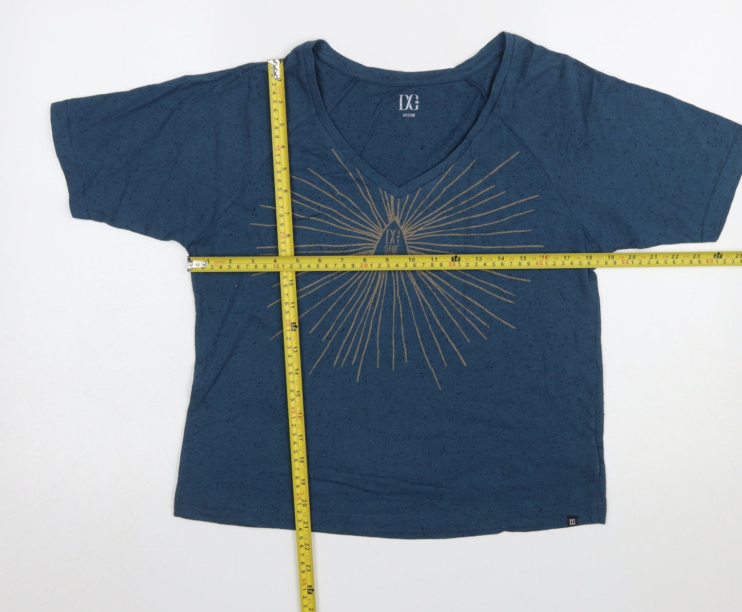 Womens UK Size M DC Blue Basic T-Shirt