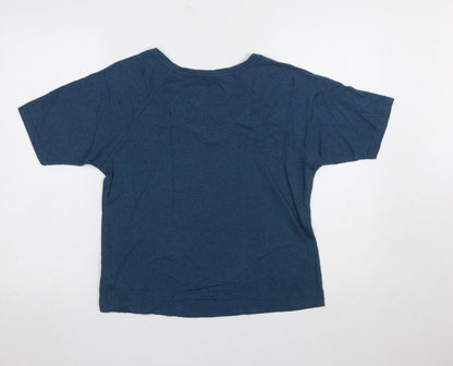Womens UK Size M DC Blue Basic T-Shirt