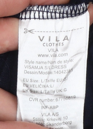 Womens UK Size L VILA Fit & Flare Dress