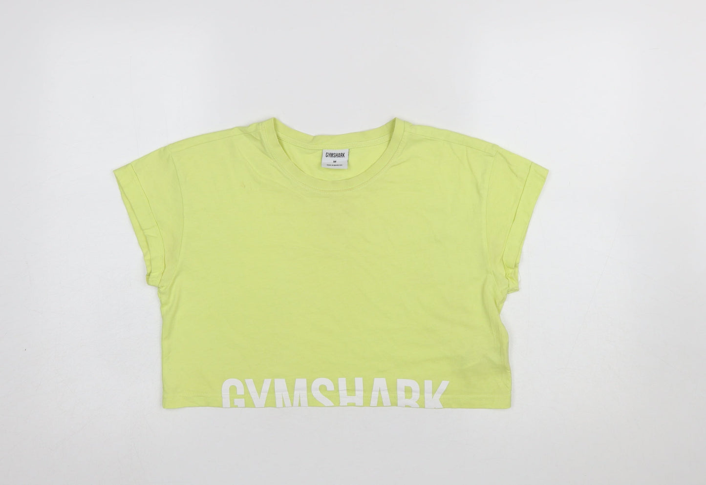 Womens UK Size M Gymshark Yellow Gym & Training Yoga Running & Jogging T-Shirt