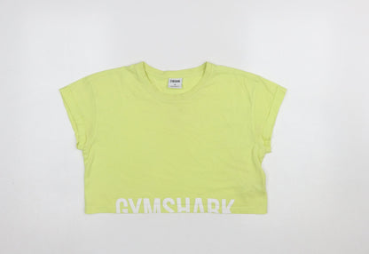 Womens UK Size M Gymshark Yellow Gym & Training Yoga Running & Jogging T-Shirt