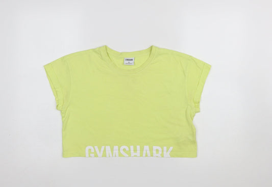 Womens UK Size M Gymshark Yellow Gym & Training Yoga Running & Jogging T-Shirt